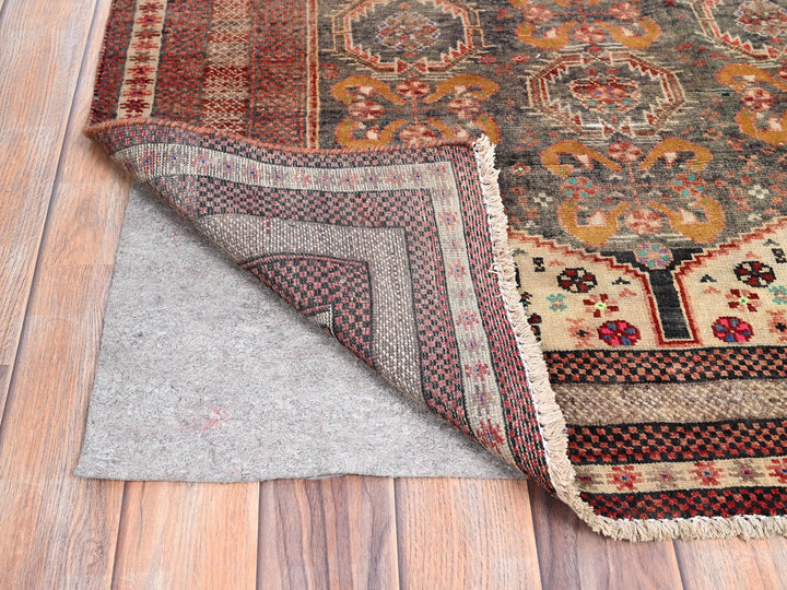 3'3" x 6'6" New Hand Knotted Brown Wool Rectangle Oriental Rug - MOA10286071