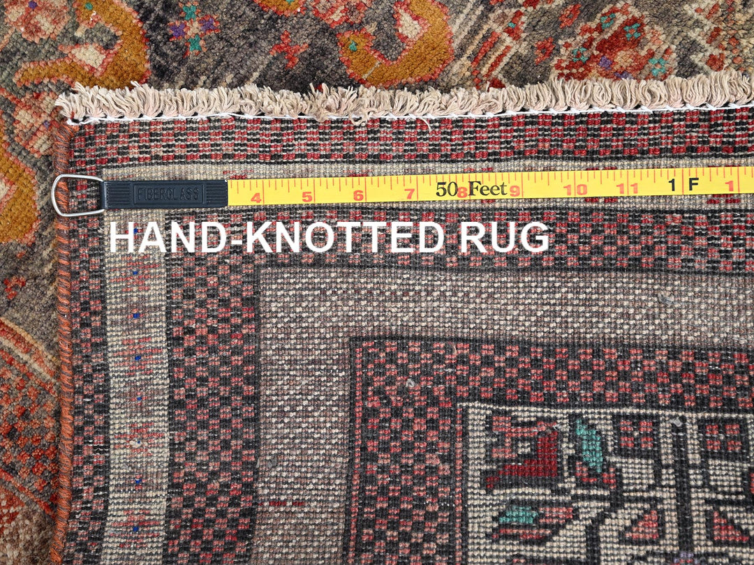 3'3" x 6'6" New Hand Knotted Brown Wool Rectangle Oriental Rug - MOA10286071