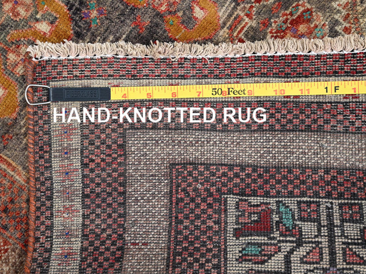 3'3" x 6'6" New Hand Knotted Brown Wool Rectangle Oriental Rug - MOA10286071