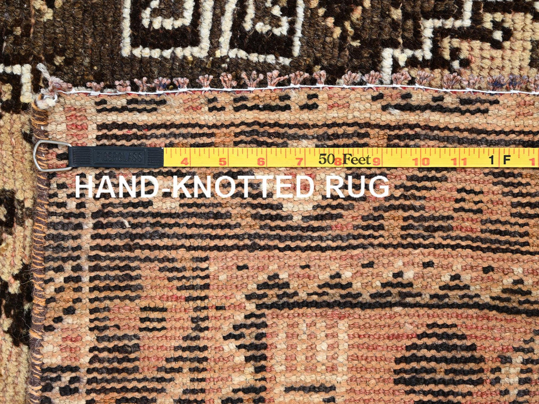 5'8" x 8'7" New Hand Knotted Brown Wool Rectangle Oriental Rug - MOA10286088