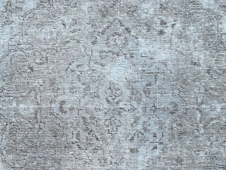 6'3" x 9'6" Vintage Hand Knotted Grey Wool Rectangle Oriental Rug - MOA10286098