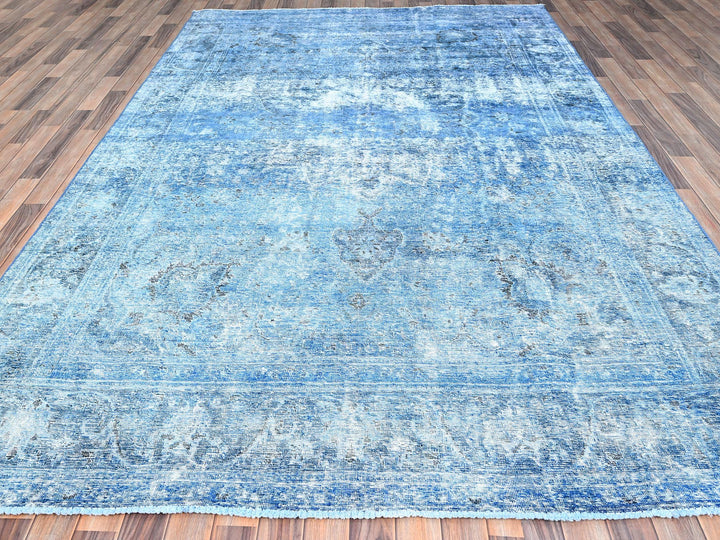 7'5" x 10'11" New Hand Knotted Overdyed Wool Rectangle Oriental Rug - MOA10286102