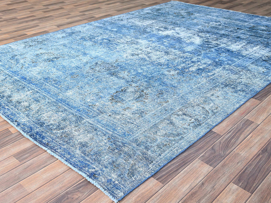 7'5" x 10'11" New Hand Knotted Overdyed Wool Rectangle Oriental Rug - MOA10286102