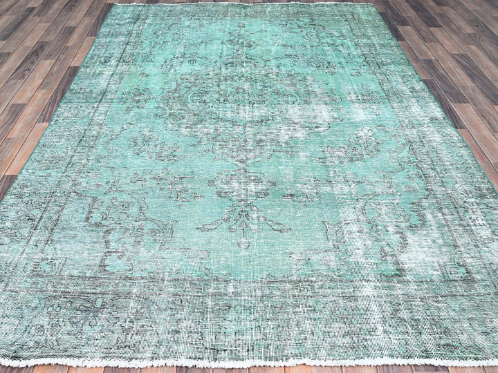 6'1" x 9'0" New Hand Knotted Overdyed Wool Rectangle Oriental Rug - MOA10286109