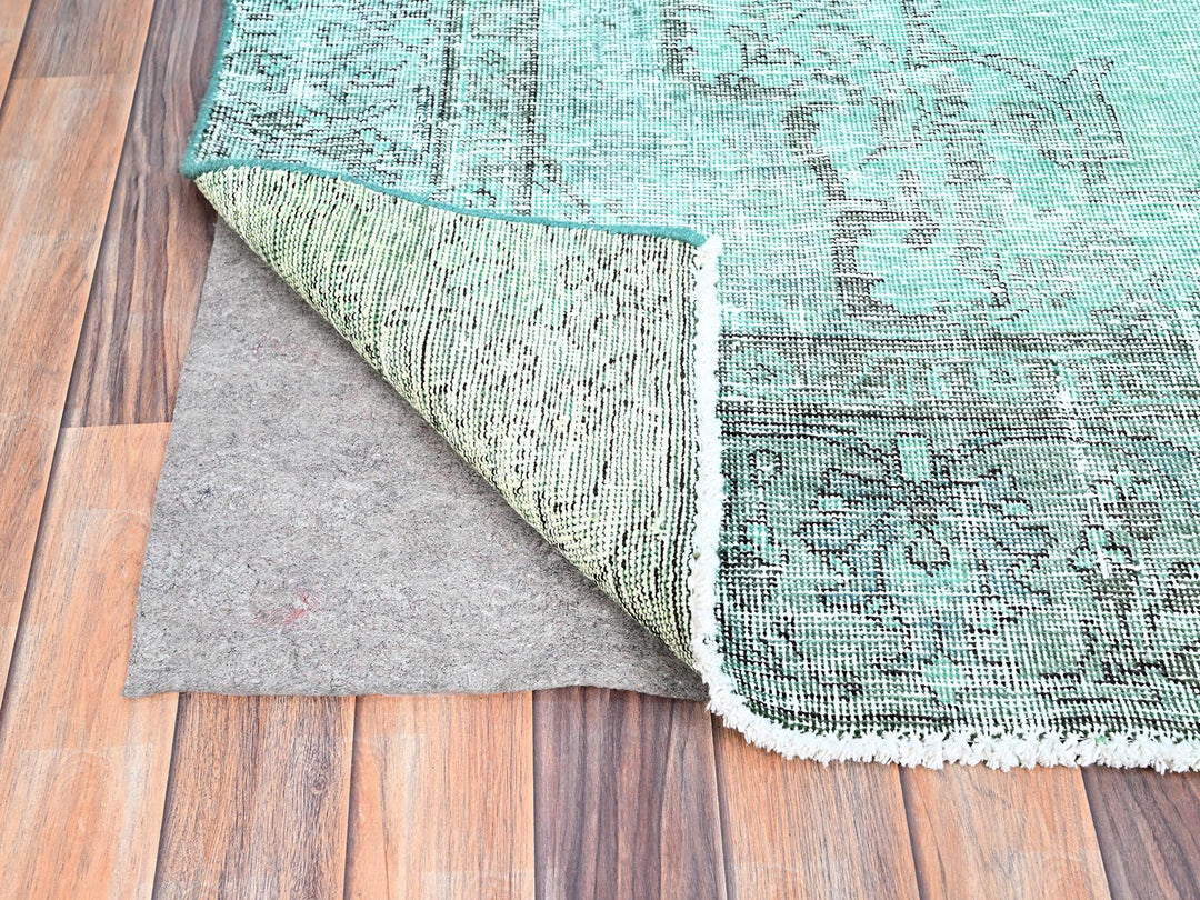 6'1" x 9'0" New Hand Knotted Overdyed Wool Rectangle Oriental Rug - MOA10286109
