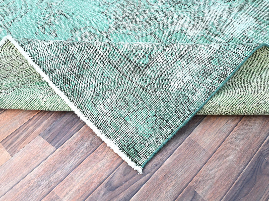 6'1" x 9'0" New Hand Knotted Overdyed Wool Rectangle Oriental Rug - MOA10286109