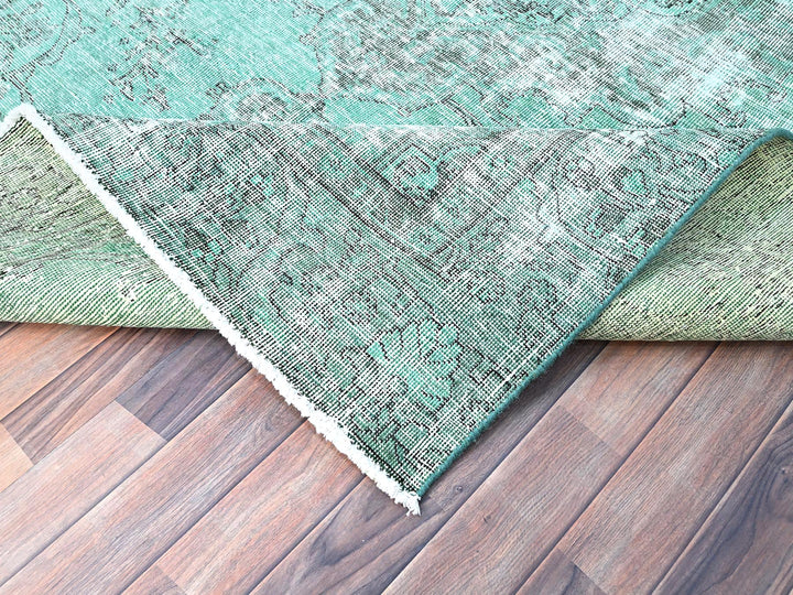 6'1" x 9'0" New Hand Knotted Overdyed Wool Rectangle Oriental Rug - MOA10286109