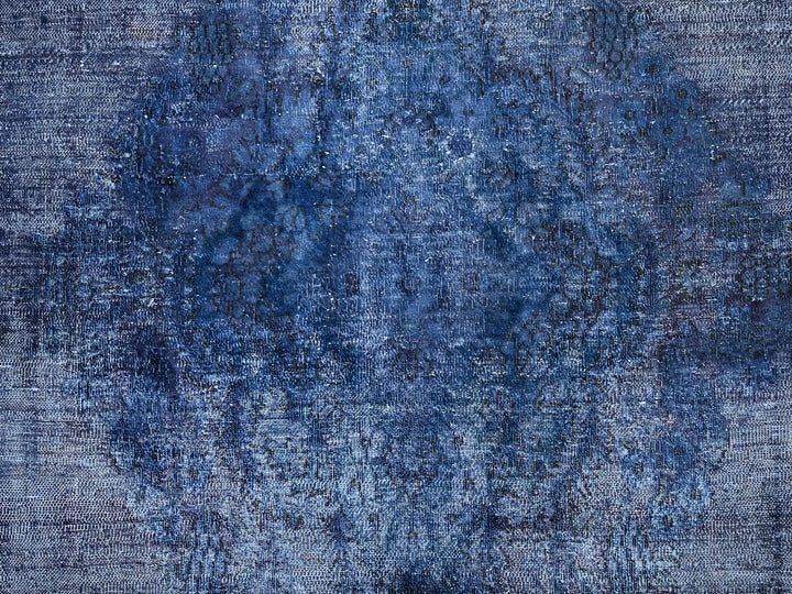 8'3" x 10'9" Vintage Hand Knotted Overdyed Wool Rectangle Oriental Rug - MOA10286112