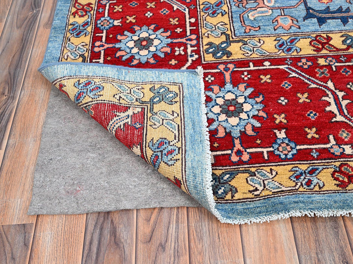 8'10" x 11'11" New Hand Knotted Red Wool Rectangle Oriental Rug - MOA10286157