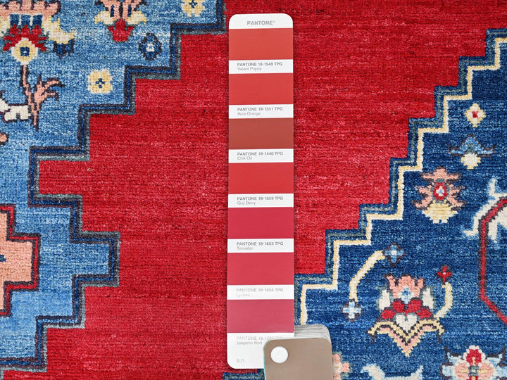 8'10" x 11'11" New Hand Knotted Red Wool Rectangle Oriental Rug - MOA10286157