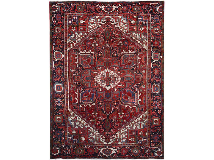 7'9" x 10'8" New Hand Knotted Red Wool Rectangle Oriental Rug - MOA10286179