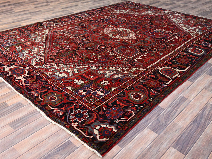 7'9" x 10'8" New Hand Knotted Red Wool Rectangle Oriental Rug - MOA10286179