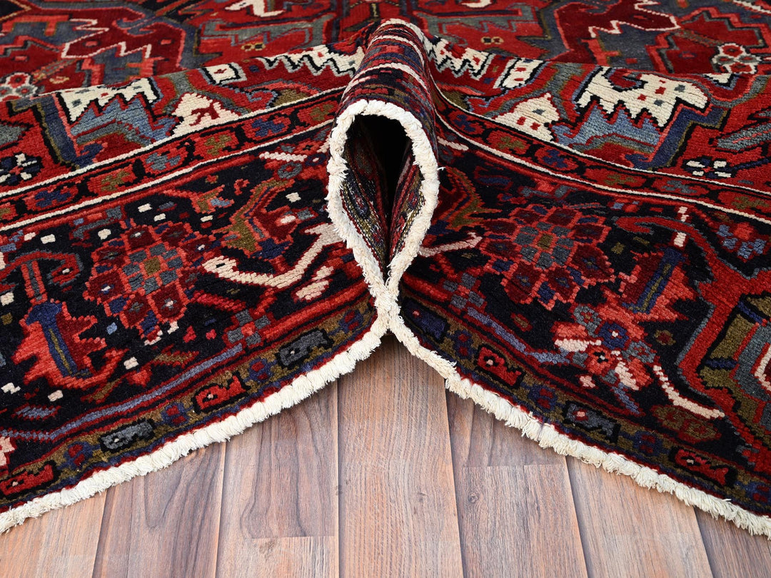 7'9" x 10'8" New Hand Knotted Red Wool Rectangle Oriental Rug - MOA10286179