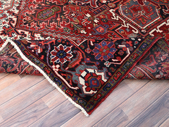 7'9" x 10'8" New Hand Knotted Red Wool Rectangle Oriental Rug - MOA10286179