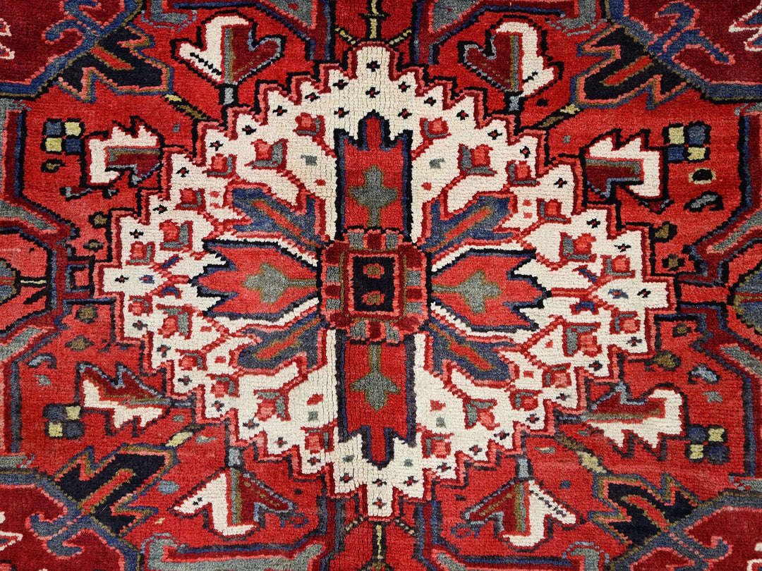 7'9" x 10'8" New Hand Knotted Red Wool Rectangle Oriental Rug - MOA10286179