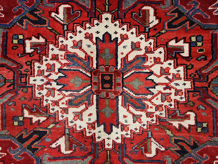 7'9" x 10'8" New Hand Knotted Red Wool Rectangle Oriental Rug - MOA10286179
