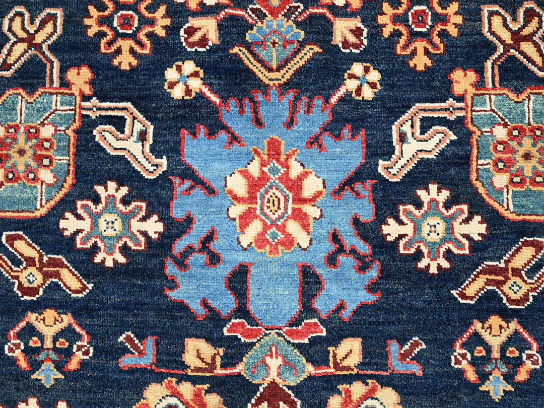 8'2" x 9'7" New Hand Knotted Blue Wool Rectangle Oriental Rug - MOA10286200