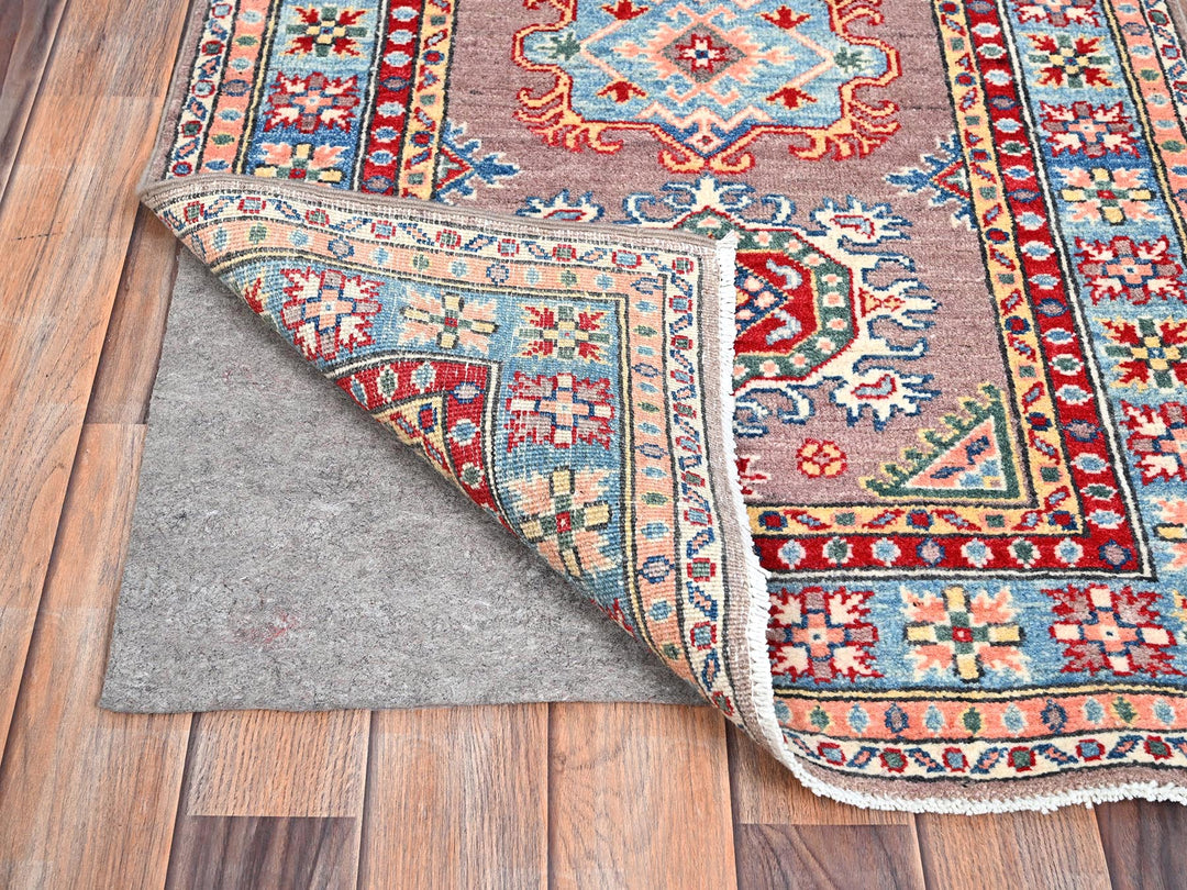 2'7" x 9'3" New Hand Knotted Grey Wool Runner Oriental Rug - MOA10286289