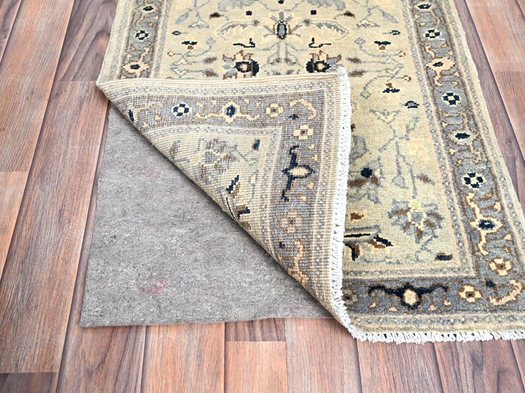 2'1" x 3'0" New Hand Knotted Ivory Wool Rectangle Oriental Rug - MOA10286381