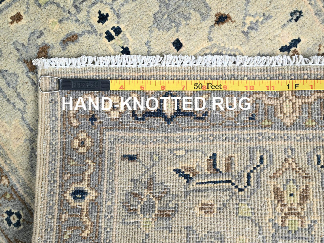 2'1" x 3'0" New Hand Knotted Ivory Wool Rectangle Oriental Rug - MOA10286381