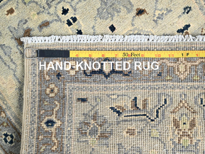 2'1" x 3'0" New Hand Knotted Ivory Wool Rectangle Oriental Rug - MOA10286381