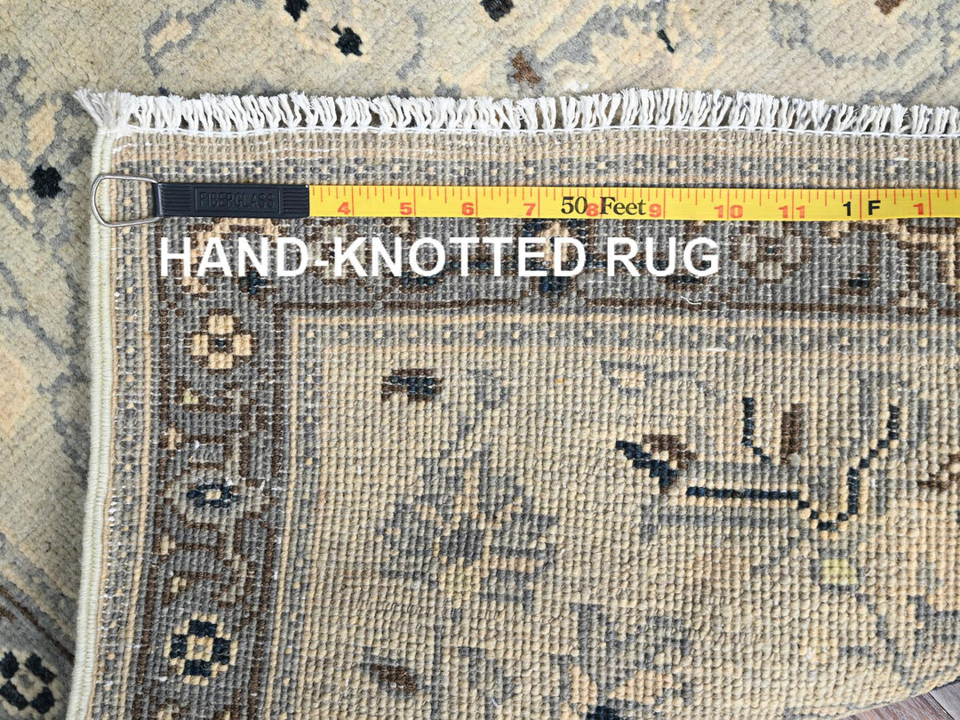 2'3" x 3'0" New Hand Knotted Ivory Wool Rectangle Oriental Rug - MOA10286382