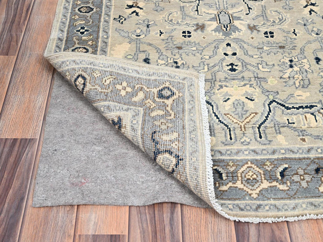 3'0" x 4'10" New Hand Knotted Ivory Wool Rectangle Oriental Rug - MOA10286389