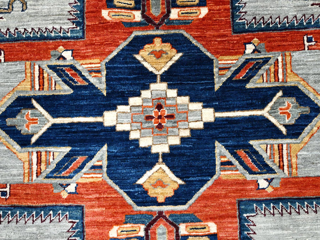 9'9" x 9'10" New Hand Knotted Grey Wool Square Oriental Rug - MOA10286416