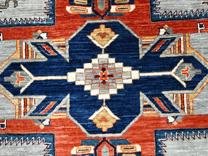 9'9" x 9'10" New Hand Knotted Grey Wool Square Oriental Rug - MOA10286416