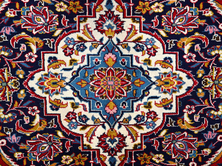 9'8" x 12'10" Vintage Hand Knotted Red Wool Rectangle Oriental Rug - MOA10286427