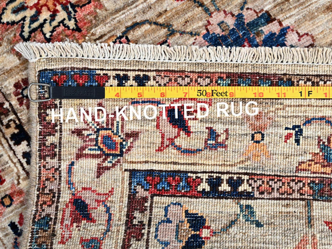 2'7" x 9'5" New Hand Knotted Beige Wool Runner Oriental Rug - MOA10286487