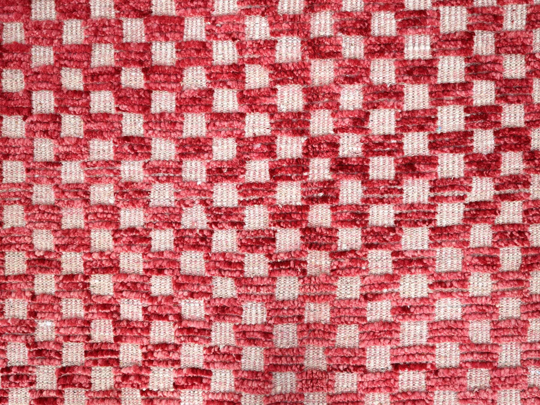9'1" x 12'5" New Hand Knotted Red Wool Rectangle Oriental Rug - MOA10286500