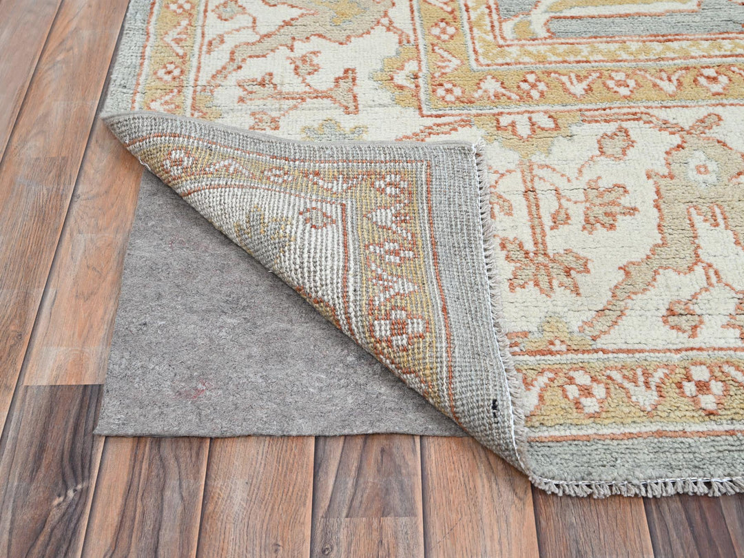 10'1" x 13'8" New Hand Knotted Grey Wool Rectangle Oriental Rug - MOA10286507