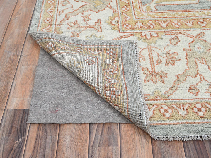 10'1" x 13'8" New Hand Knotted Grey Wool Rectangle Oriental Rug - MOA10286507