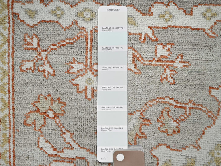 10'1" x 13'8" New Hand Knotted Grey Wool Rectangle Oriental Rug - MOA10286507