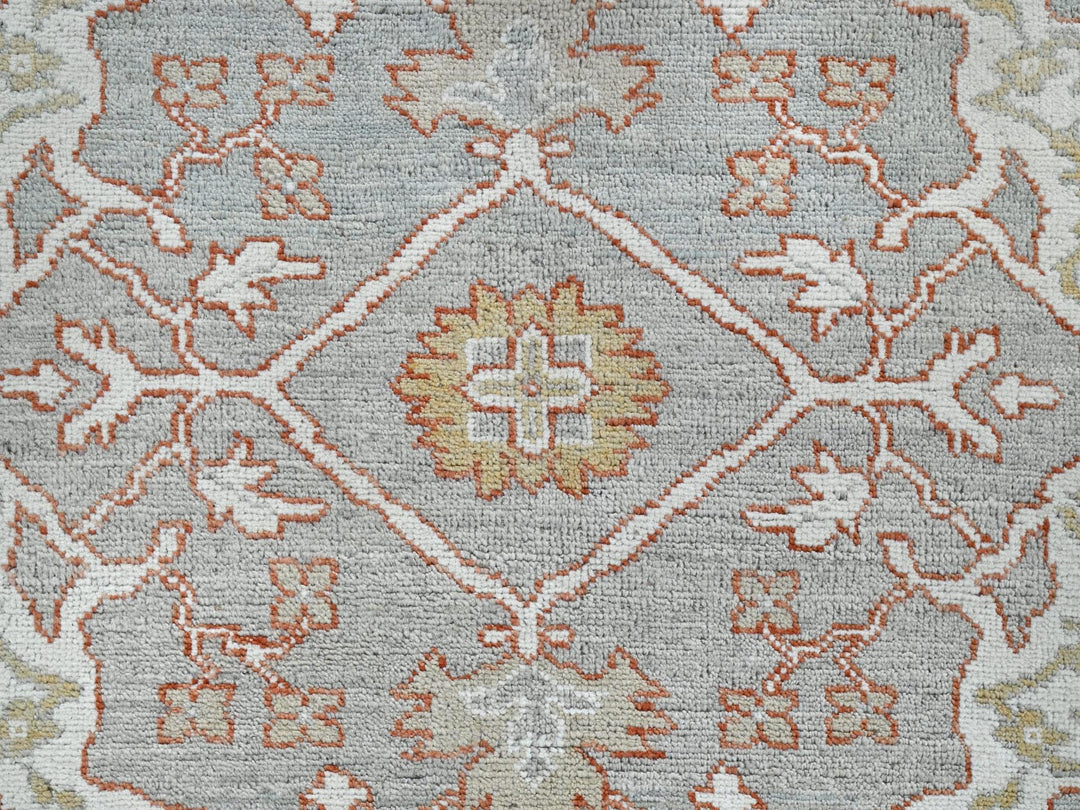 10'1" x 13'8" New Hand Knotted Grey Wool Rectangle Oriental Rug - MOA10286507