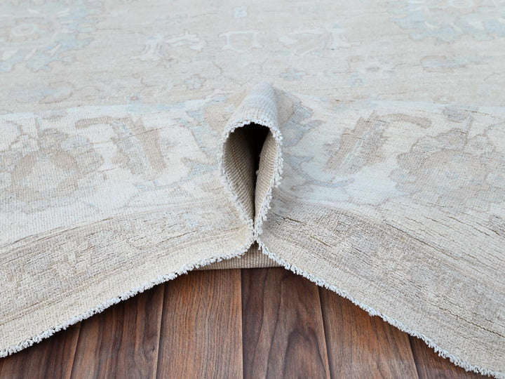 8'11" x 11'10" New Hand Knotted Grey Wool Rectangle Oriental Rug - MOA10286513