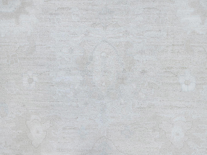 8'11" x 11'10" New Hand Knotted Grey Wool Rectangle Oriental Rug - MOA10286513
