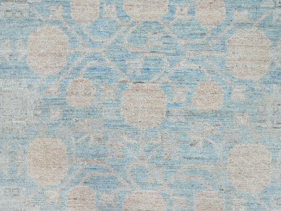 9'11" x 13'6" New Hand Knotted Blue Wool Rectangle Oriental Rug - MOA10286517