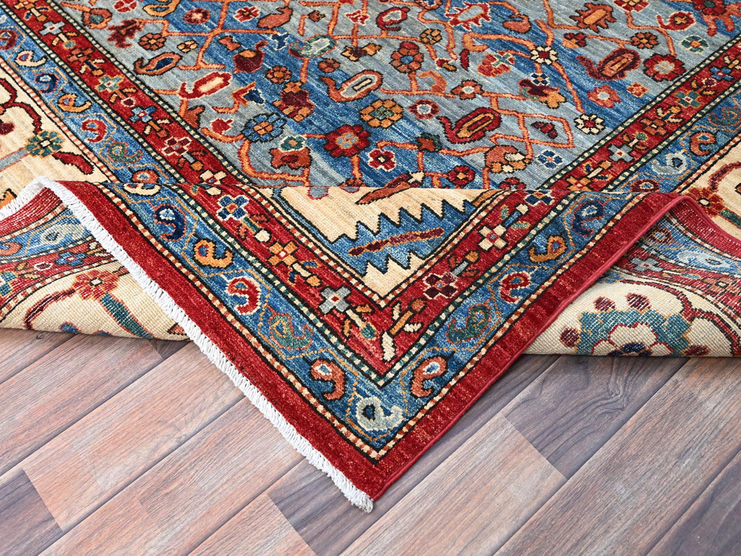 10'0" x 14'4" New Hand Knotted Red Wool Rectangle Oriental Rug - MOA10286583