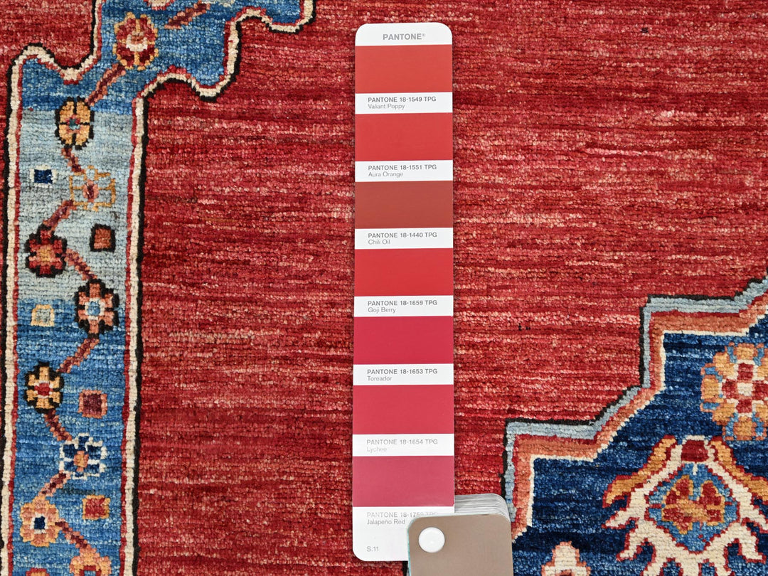 10'0" x 14'4" New Hand Knotted Red Wool Rectangle Oriental Rug - MOA10286583