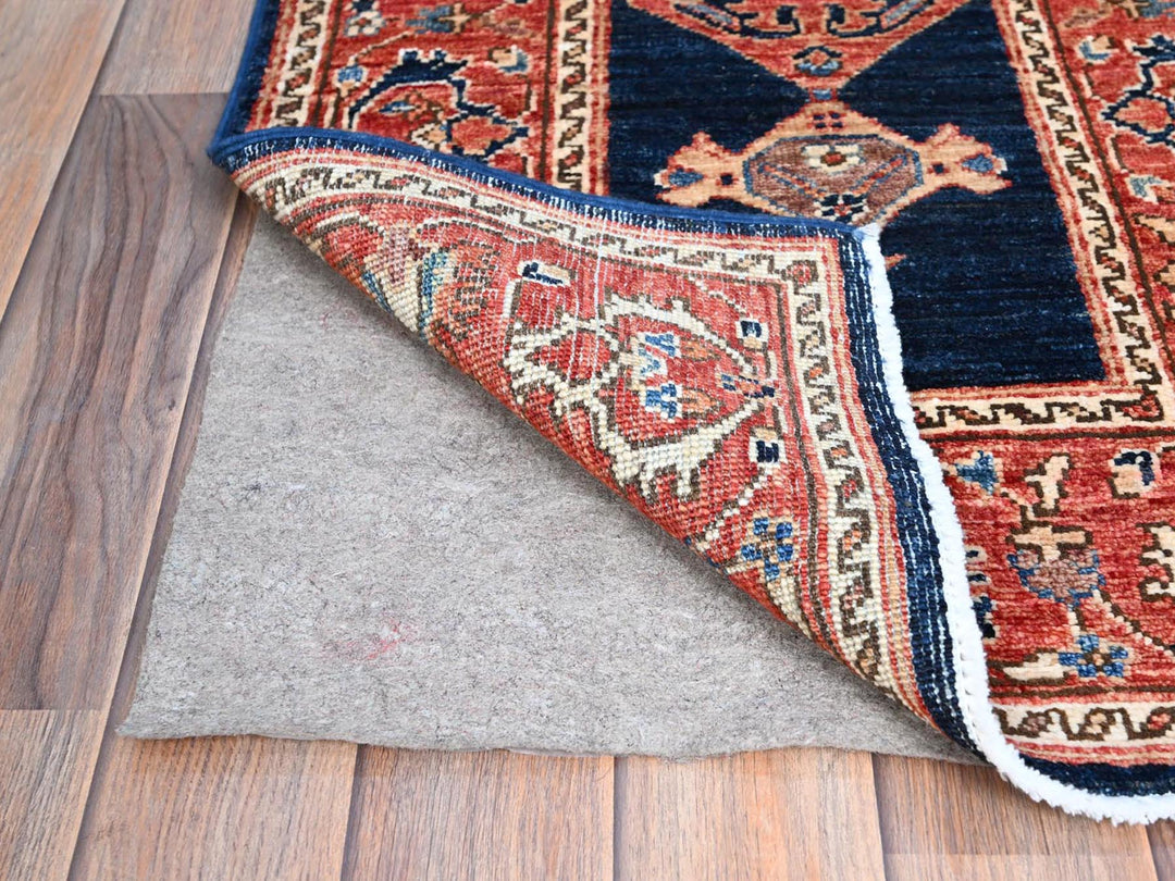 2'0" x 6'1" New Hand Knotted Blue Wool Runner Oriental Rug - MOA10286596