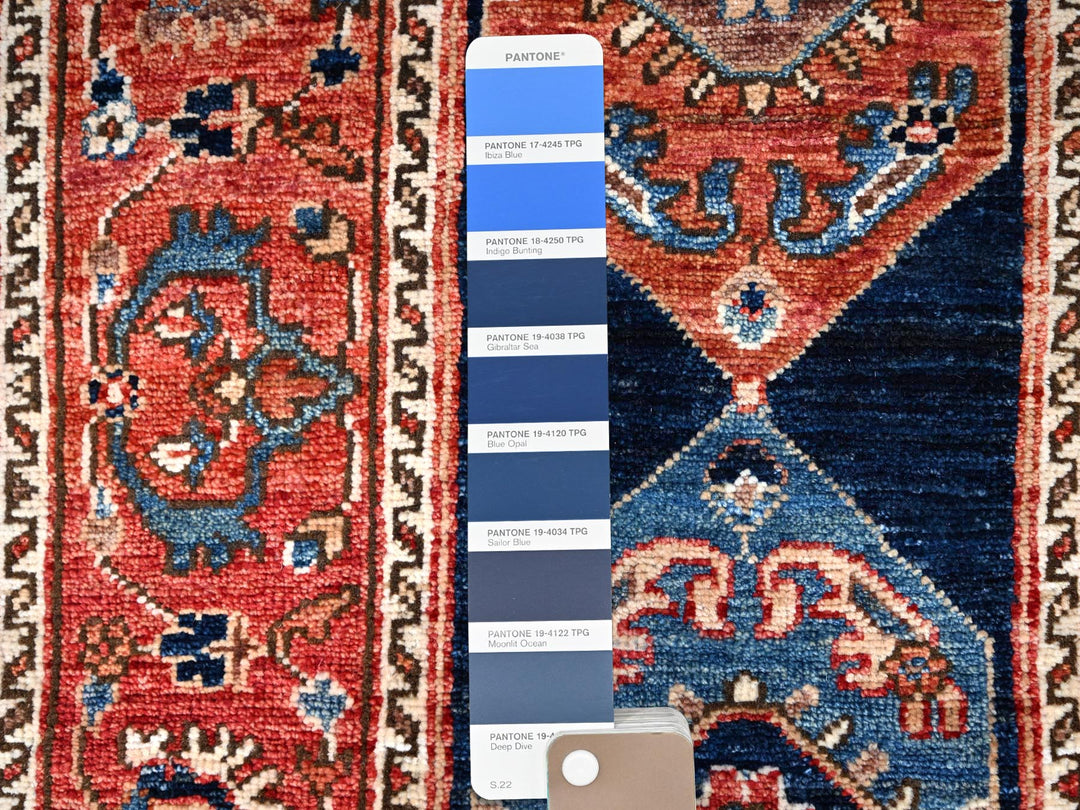 2'0" x 6'1" New Hand Knotted Blue Wool Runner Oriental Rug - MOA10286596