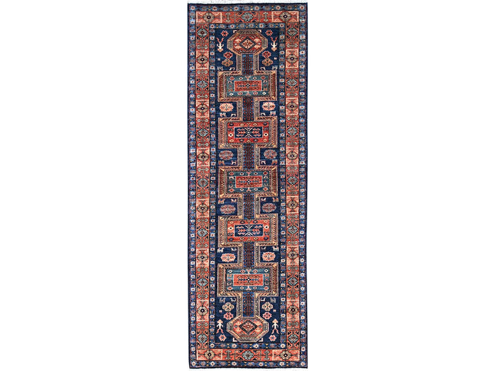 2'9" x 9'1" New Hand Knotted Orange Wool Runner Oriental Rug - MOA10286604
