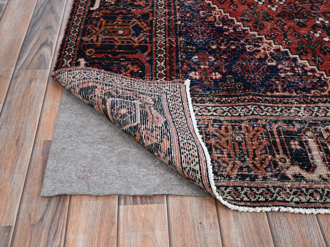6'9" x 10'0" New Hand Knotted Red Wool Square Oriental Rug - MOA10286622