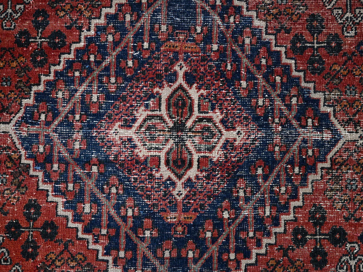 6'9" x 10'0" New Hand Knotted Red Wool Square Oriental Rug - MOA10286622