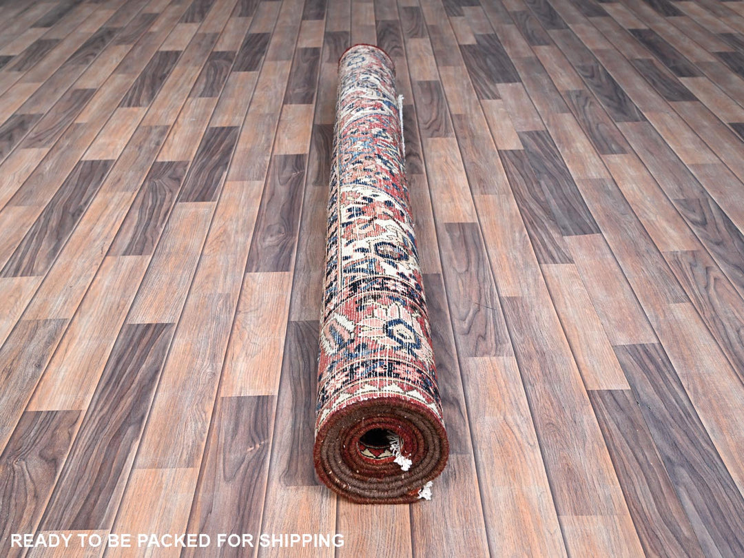 5'3" x 8'6" New Hand Knotted Red Wool Rectangle Oriental Rug - MOA10286624