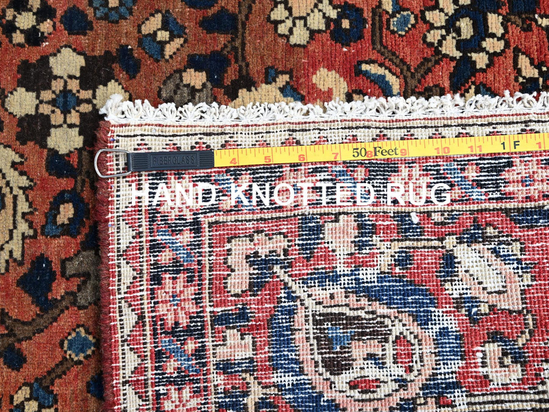 5'3" x 8'6" New Hand Knotted Red Wool Rectangle Oriental Rug - MOA10286624