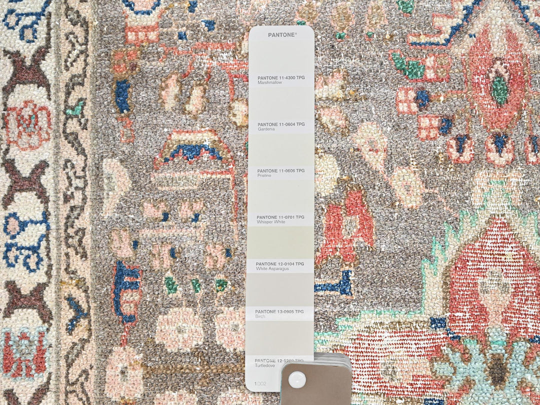 3'3" x 9'5" Vintage Hand Knotted Brown Wool Runner Oriental Rug - MOA10286638