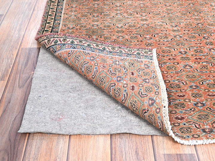 2'5" x 3'8" Vintage Hand Knotted Brown Wool Rectangle Oriental Rug - MOA10286683